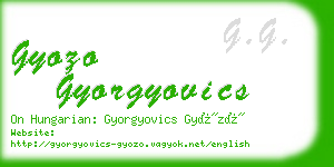 gyozo gyorgyovics business card